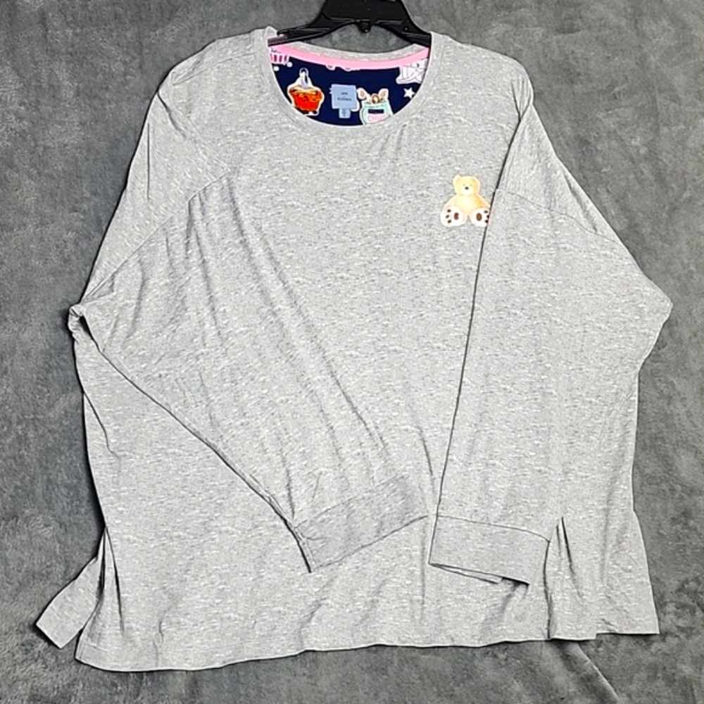Jane and Bleecker long sleeve  Grey pajama top. NWT. Size 3X